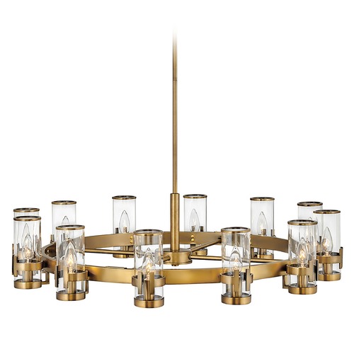 Hinkley Reeve Large Single-Tier Chandelier in Brass by Hinkley Lighting 38109HB