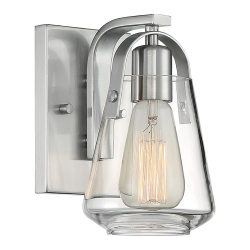 Skybridge Brushed Nickel Sconce by Satco Lighting
