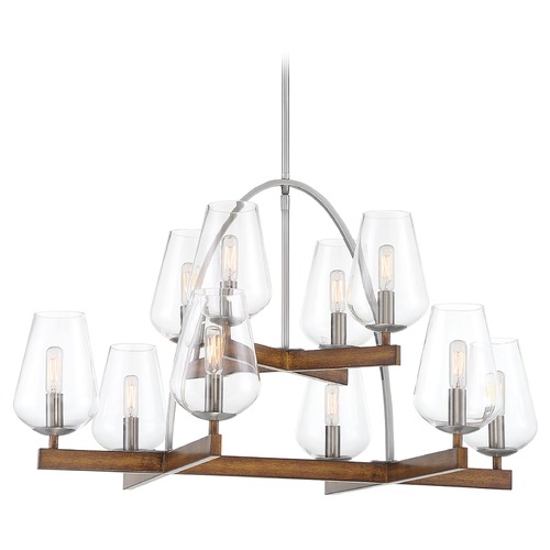 Birnamwood Koa Wood with Pewter Chandelier by Minka Lavery