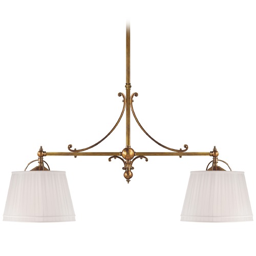 E.F. Chapman Sloane Shop Light in Antique Brass by Visual Comfort Signature