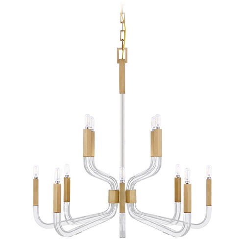 Visual Comfort Signature Collection Chapman & Myers Reagan Medium Chandelier in Brass by Visual Comfort Signature CHC5903ABCG