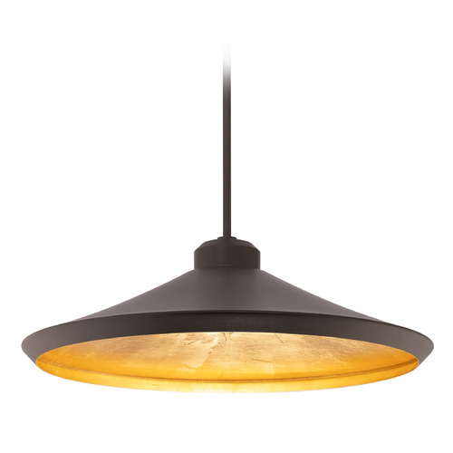 Modern Forms by WAC Lighting Alfa 24-Inch LED Pendant in Gold Leaf & Bronze by Modern Forms PD-90324-BZ/GL