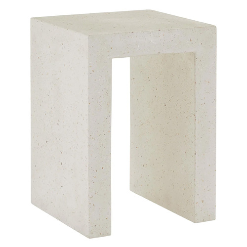 Currey and Company Carson Ivory Terrazzo Accent Table