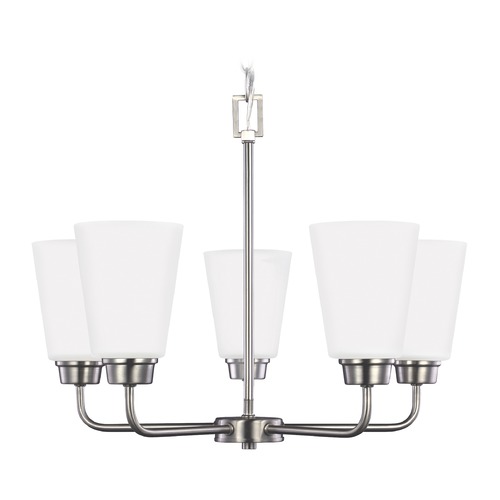 Generation Lighting Kerrville 5-Light Chandelier in Brushed Nickel by Generation Lighting 3115205-962