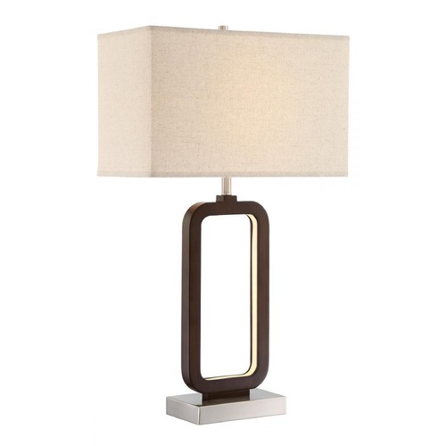 Leonard Walnut Table Lamp by Lite Source Lighting