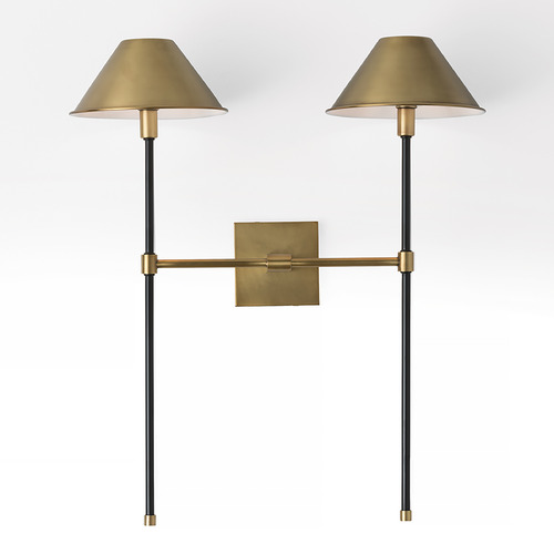 Havana Double Wall Sconce in Antique Brass by Arteriors Home