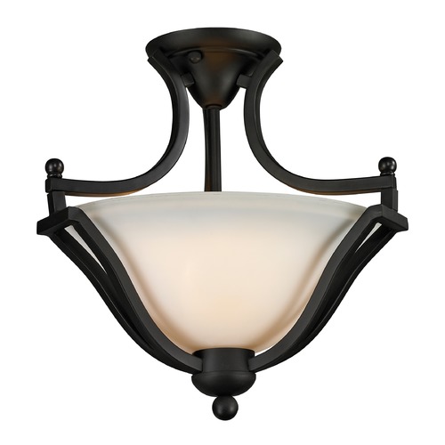 Lagoon Matte Black Semi-Flush Mount by Z-Lite
