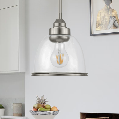 Saluda Brushed Nickel Mini Pendant by Progress Lighting