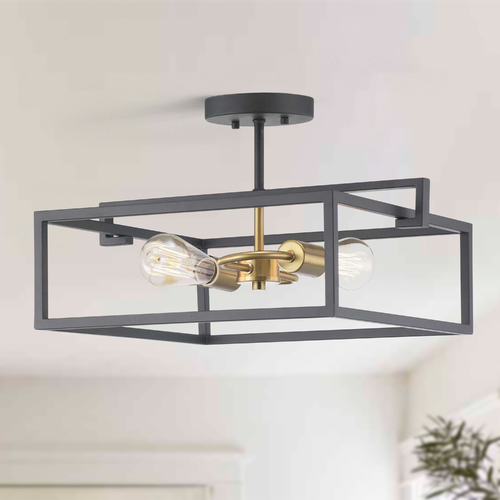 Progress Lighting Blakely Graphite Semi-Flush Mount by Progress Lighting P350120-143