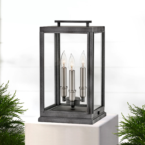 Sutcliffe 3-Light Aged Zinc & Antique Nickel LED Post Light 2700K by Hinkley Lighting