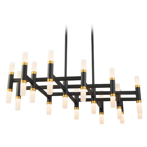 Kuzco Lighting Kuzco Lighting Draven Black / Gold Brushed LED Chandelier CH19732-BK