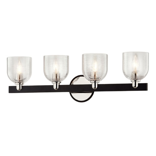 Troy Lighting Munich Carbide Black & Polished Nickel Bathroom Light by Troy Lighting B7714