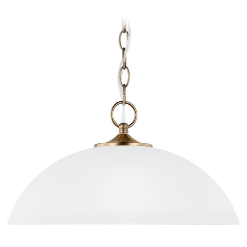 Geary 15.75-Inch Satin Brass LED Pendant by Generation Lighting