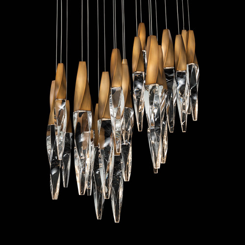 Schonbek Beyond Kindjal LED 21-Light Pendant in Aged Brass by Schonbek Beyond BPD13221-AB