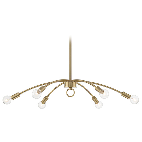 Meridian 27-Inch Chandelier in Natural Brass by Meridian M100116NB