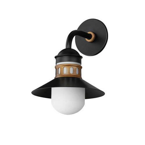 Maxim Lighting Admiralty Outdoor Wall Light in Black & Brass by Maxim Lighting 35122SWBKAB