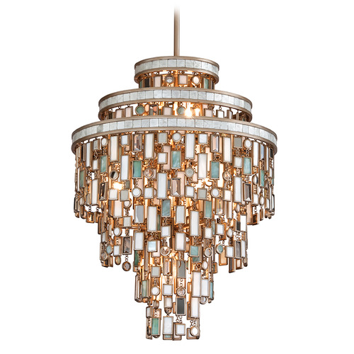 Corbett Lighting Corbett Lighting Dolcetti Champagne Leaf Chandelier 142-47-CPL