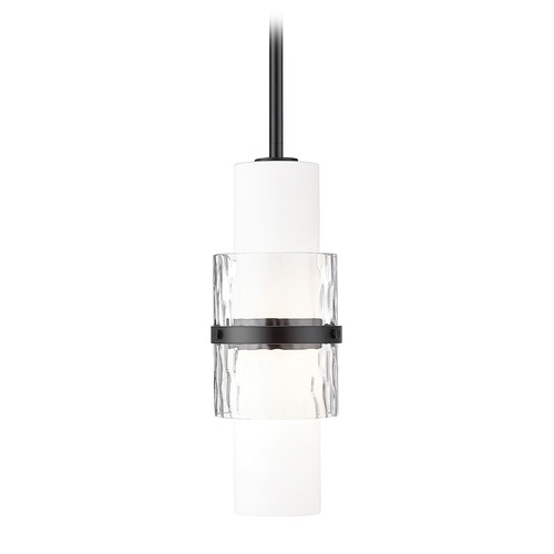 Z-Lite Cayden Matte Black Mini-Pendant Light with Cylindrical Shade