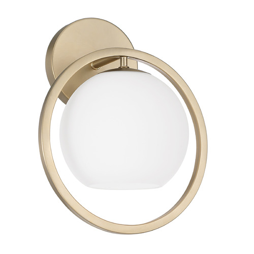 Zeek Circle Wall Sconce in Matte Brass by Capital Lighting