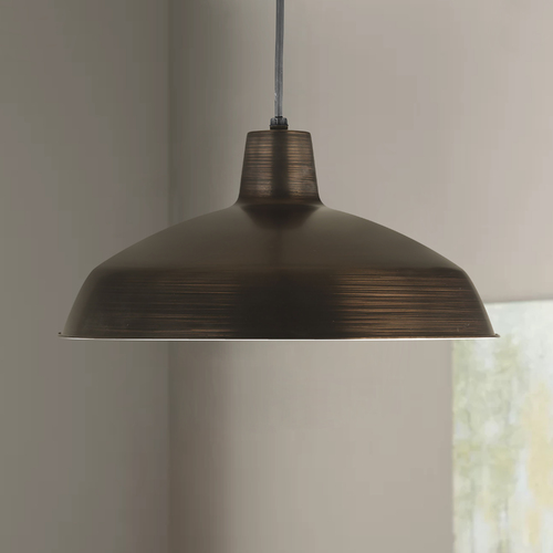 Farmhouse Barn Light Pendant in Bronze by Progress Lighting