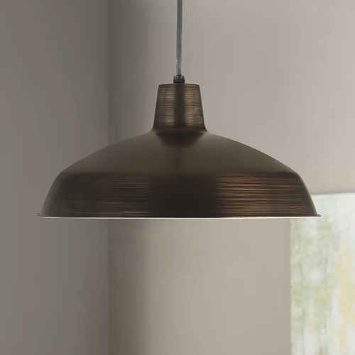 Progress Lighting Farmhouse Barn Light Pendant in Bronze by Progress Lighting P5094-74