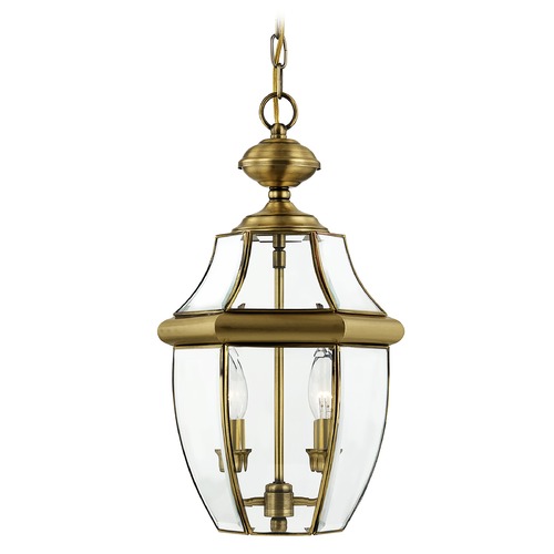 Livex Lighting Livex Lighting Monterey Antique Brass Outdoor Hanging Light 2255-01