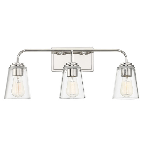 24-Inch Vanity Light in Polished Nickel by Meridian