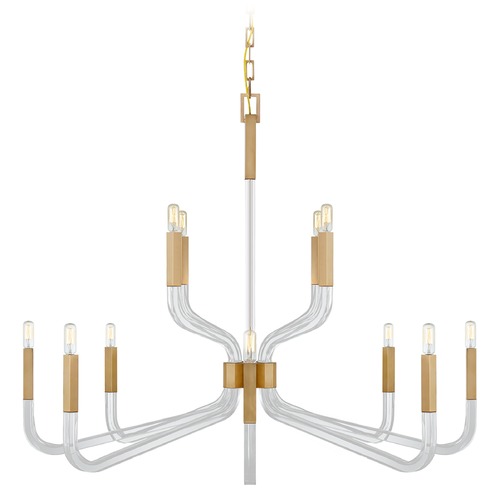 Visual Comfort Signature Collection Chapman & Myers Reagan Grande Chandelier in Brass by Visual Comfort Signature CHC5904ABCG