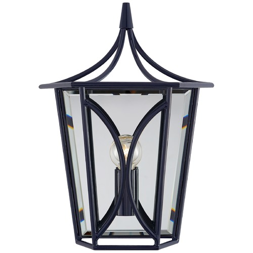 Visual Comfort Signature Collection Kate Spade New York Cavanagh Mini Sconce in Navy by Visual Comfort Signature KS2144NVY