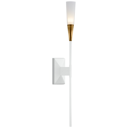 Visual Comfort Signature Collection Chapman & Myers Stellar Single Sconce in White by Visual Comfort Signature CHD2601WHT