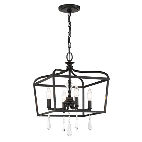 Laurel Estate 14-Inch Convertible Pendant in Coal by Minka Lavery