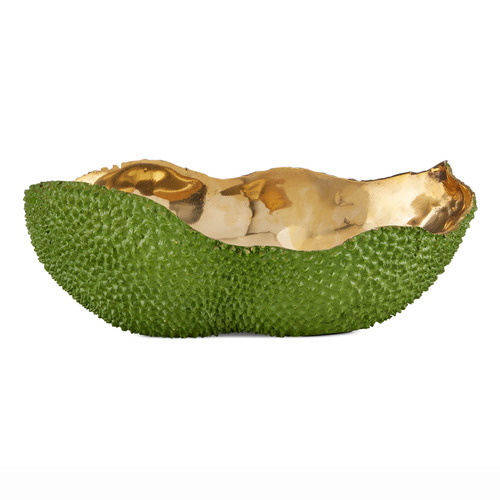 Currey and Company Lighting Currey and Company Jackfruit Green & Gold Bowl 1200-0600