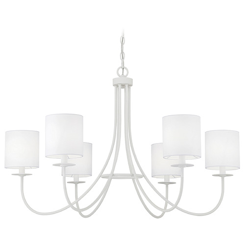 Meridian 36-Inch Chandelier in Bisque White by Meridian M100117BQW