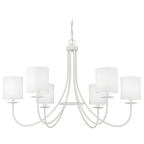 36-Inch Chandelier in Bisque White by Meridian