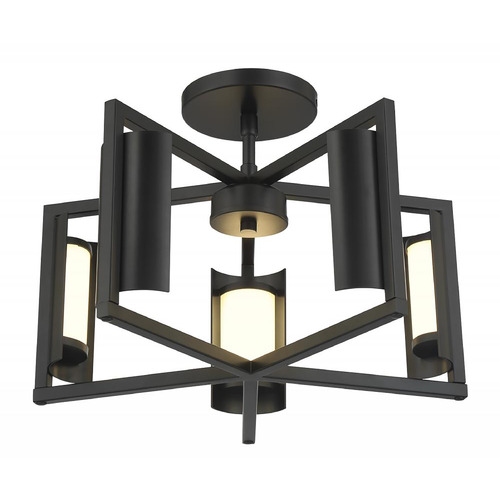 George Kovacs Trizay Coal Semi-Flushmount Light