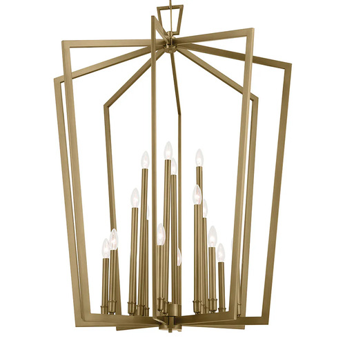 Kichler Lighting Abbotswell 16-Light Chandelier in Natural Brass by Kichler Lighting 43499NBR