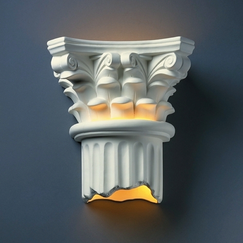 Justice Design Group Sconce Wall Light in Bisque Finish CER-4705-BIS