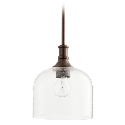 Quorum Lighting Quorum Lighting Richmond Oiled Bronze Mini-Pendant Light with Bowl / Dome Shade 3911-186