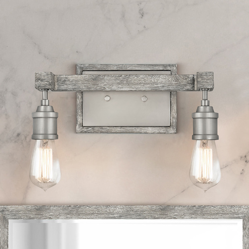 Hinkley Denton 14-Inch Pewter & Driftwood Grey Bath Light by Hinkley Lighting 5762PW