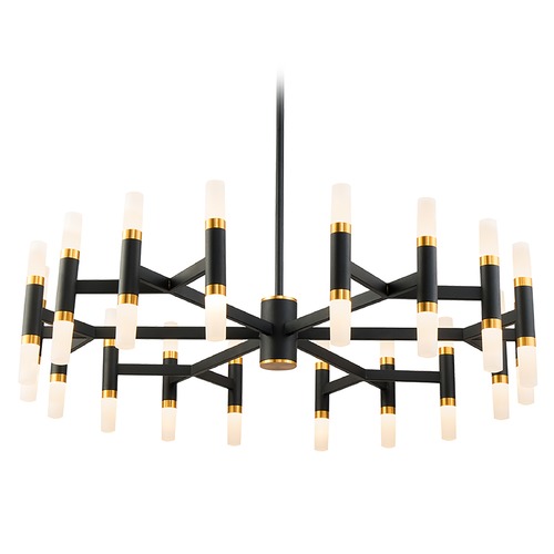 Kuzco Lighting Draven Black & Gold Brushed LED Chandelier by Kuzco Lighting CH19733-BK