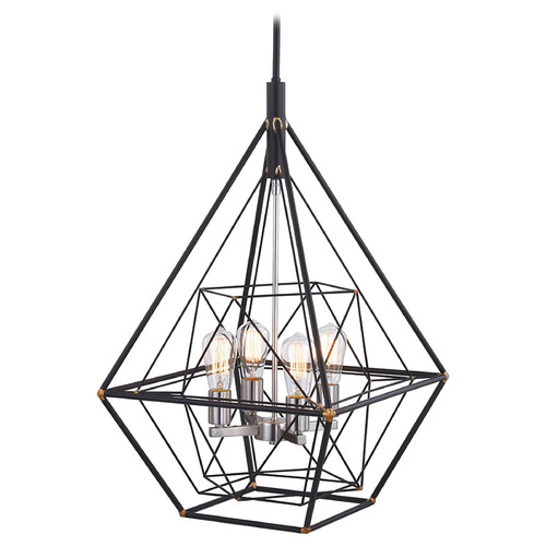 Vaxcel Lighting Bartlett Oil Rubbed Bronze & Satin Nickel Pendant Light