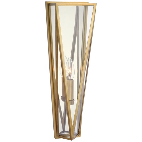 Visual Comfort Signature Collection Julie Neill Lorino Sconce in Antique Brass by Visual Comfort Signature JN2240HABCG