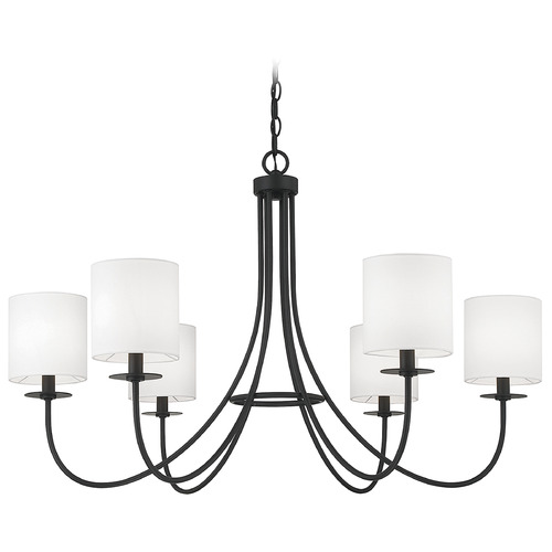 36-Inch Chandelier in Matte Black by Meridian