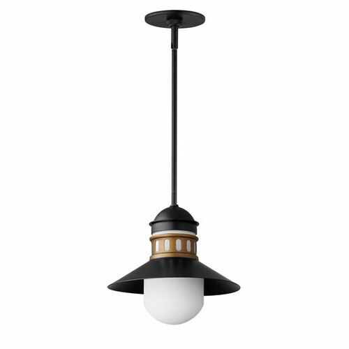 Admiralty Outdoor Hanging Light in Black & Brass by Maxim Lighting
