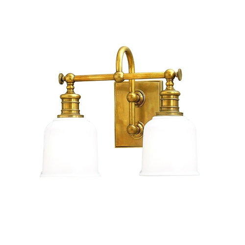 Hudson Valley Lighting Keswick Aged Brass Bathroom Wall Light by Hudson Valley Lighting 1972-AGB