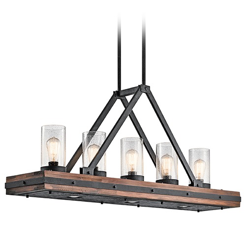 Kichler Lighting Colerne 46.50-Inch Linear Chandelier in Auburn Stained by Kichler Lighting 43491AUB