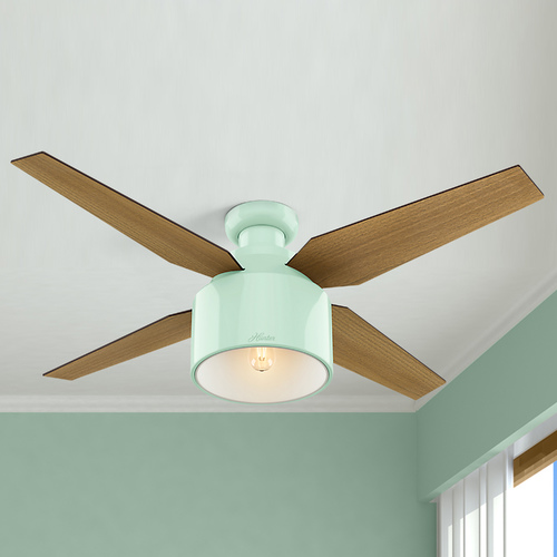 Cranbrook 52-Inch Low Profile Fan in Mint by Hunter Fan Company