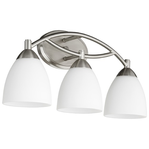 Barkley Satin Nickel Bathroom Light by Quorum Lighting