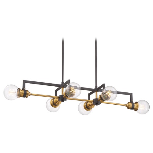 Intention Warm Brass & Black Linear Light by Nuvo Lighting