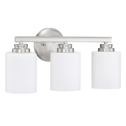 Craftmade Lighting Bolden Brushed Polished Nickel Bathroom Light by Craftmade Lighting 50503-BNK-WG